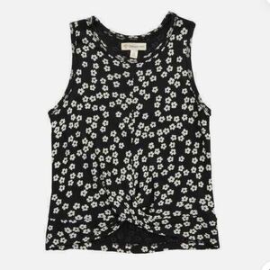 Girls Tucker&Tate Crossover Ribbed Tank
Black and white flowers size small 7/8